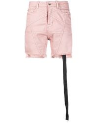 Rick Owens - Raw-Cut Denim Shorts - Lyst
