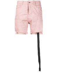 Rick Owens - Short En Jean À Bords Francs - Lyst