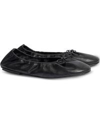 Alberta Ferretti - Bow-Detail Ballet Flats - Lyst