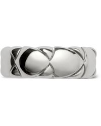 Burberry - Shield Segment Sterling Ring - Lyst