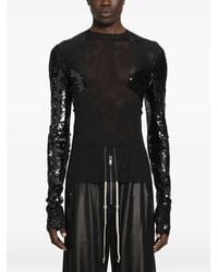 Rick Owens - Temple Dennis Sequin-Embellished T-Shirt - Lyst