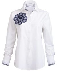 Silvia Tcherassi - Chemise Karis À Dentelle Appliquée - Lyst