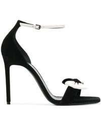 Saint Laurent Sandali con cinturino alla caviglia - Nero