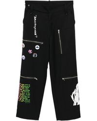 Kidill - Graphic-Print Straight-Leg Pants - Lyst