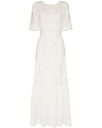 LoveShackFancy - Minka Embroidered Cotton Maxi Dress - Lyst