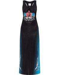 CASABLANCA - Sleeveless Fitted Midi Dress - Lyst