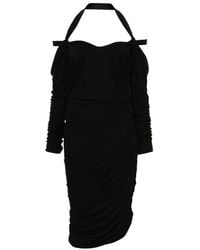 The Attico - Vestido corto con cuello halter - Lyst