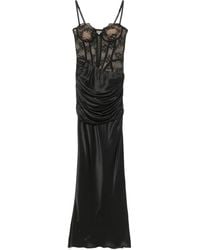 GIUSEPPE DI MORABITO - Lace-Panel Satin Gown - Lyst