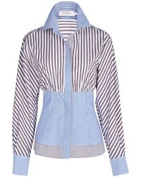 Silvia Tcherassi - Giorizia Striped Organic Cotton Shirt - Lyst