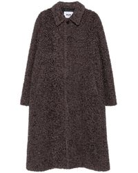MSGM - Bouclé Single-Breasted Coat - Lyst