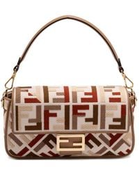 Fendi - Medium Baguette Ff-Motif Shoulder Bag - Lyst