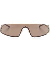 Gucci - Square-G-Motif Shield-Frame Sunglasses - Lyst