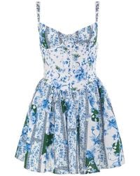 Agua Bendita - Nader Spring Floral-Print Mini Dress - Lyst