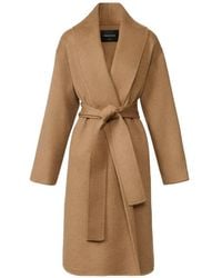 Fabiana Filippi - Belted Shawl-Lapel Coat - Lyst