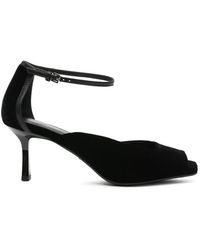 Lola Cruz - Qelina Ankle-Strap Peep-Toe Pumps - Lyst