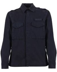 Aspesi - Epaulette-Detail Flap-Pocket Shirt - Lyst