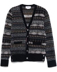 Thom Browne - Fair Isle Wool Cardigan - Lyst