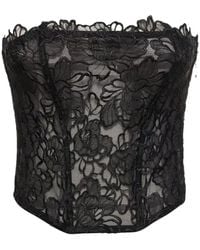 Fleur du Mal - Whitney Embroidered Corset Top - Lyst