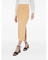 DRYKORN - Ribbed Side-slit Midi Skirt - Lyst