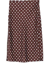 Posse - Midi-Rok Met Stippen - Lyst
