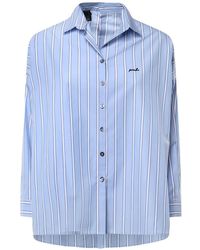 Pinko - Striped Embroidered-Logo Shirt - Lyst