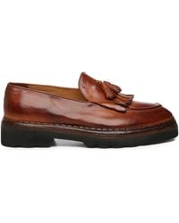Eleventy - Tassel Leather Loafers - Lyst