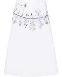 Fabiana Filippi - Bead-embellished Cotton Skirt - Lyst