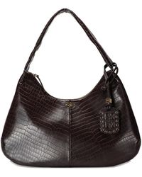 Ganni - Medium Crocodile-Embossed Shoulder Bag - Lyst