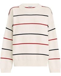 Brunello Cucinelli - Cotton Striped Sweater - Lyst