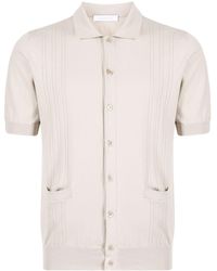 Cruciani - Pointelle-knit Cotton Polo Shirt - Lyst