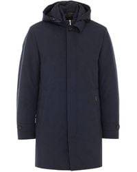 Moorer - Ralli Hooded Button-Up Coat - Lyst