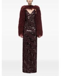 Nissa - Sequin-Embellished Backless Maxi Dress - Lyst