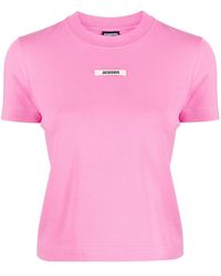 Jacquemus - T-shirt 'le t-shirt gros grain' rose - Lyst