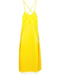 Off-White c/o Virgil Abloh - Lace Trim Midi Dress - Lyst