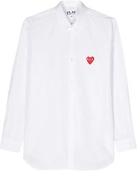 COMME DES GARÇONS PLAY - Heart-Patch Long-Sleeve Shirt - Lyst