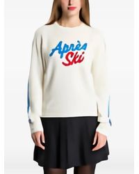 MC2 Saint Barth - Off- New Queen Crew-Neck Knit Sweater With Après Ski Embroidery - Lyst