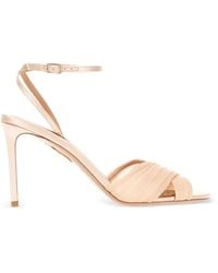 Aquazzura - Voile Ruched-Strap Sandals - Lyst