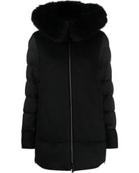 Moorer - Faux-Fur Trim Puffer Jacket - Lyst