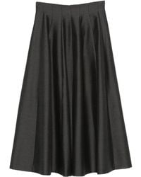 Alberta Ferretti - Jupe Mi-Longue À Design Plissé - Lyst