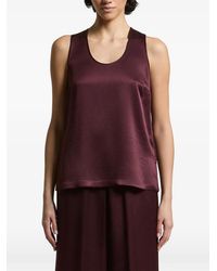 Peserico - Satin-Finish Scoop-Neck Top - Lyst