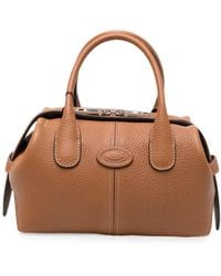 Tod's - Mini Logo-Patch Pebbled Tote Bag - Lyst