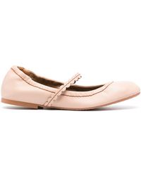 See By Chloé - Leather Ballerina Shoes - Lyst