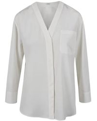 Max Mara - Pocket V-Neck Shirt - Lyst