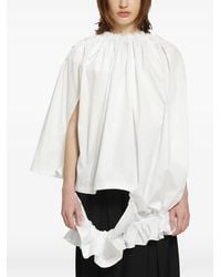 Comme des Garçons - Asymmetric-Hem Draped-Detailing Midi Skirt - Lyst