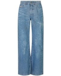 DIESEL - Acid-Wash Wide-Leg Jeans - Lyst