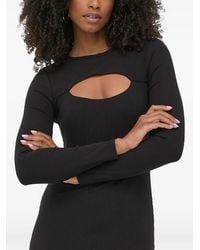 Guess - Lana Cut-Out Ribbed-Knit Mini Dress - Lyst