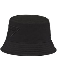 Prada - Logo-embroidered Bucket Hat - Lyst