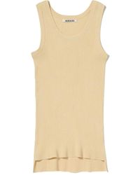 AURALEE - Ribbed Crew-Neck Top - Lyst