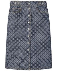 Tory Burch - Flared Buttoned Skirt - Lyst
