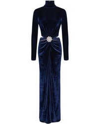 Rabanne - Embellished Velvet Maxi Dress - Lyst